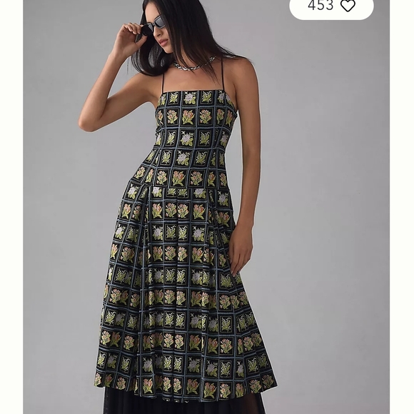 Anthropologie Dresses & Skirts - Floral Black Maxi Dress